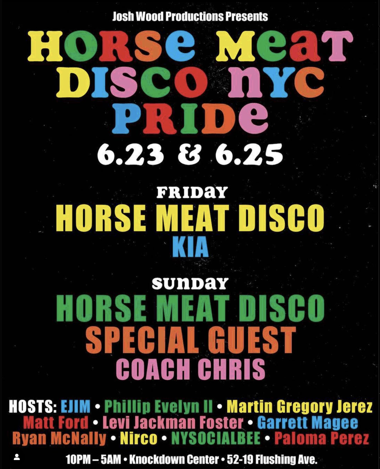 Horse Meat Disco NYC Pride (Sunday Night) Circuit Party Info